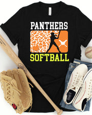Panthers Leopard Softball Player DTF Transfer
