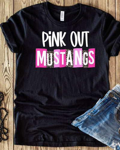 Pink Out Mustangs DTF Transfer