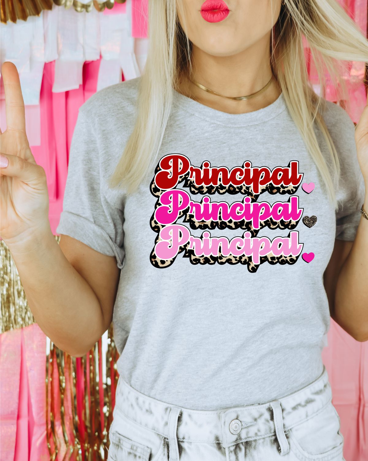 Principal Valentines Repeating DTF Transfer