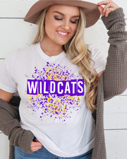 Wildcats Splatter Dots DTF Transfer