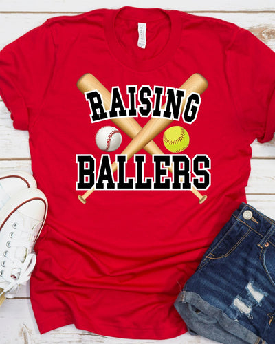 Raising Ballers Baseball Softball DTF Transfer