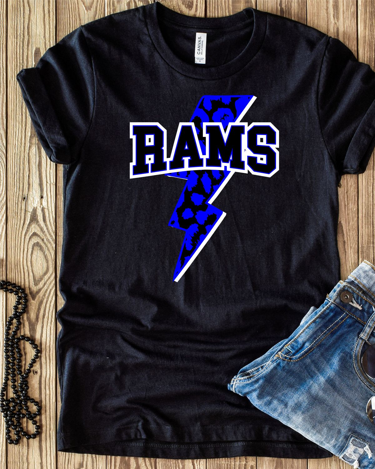 Rams Lightning Bolt DTF Transfer