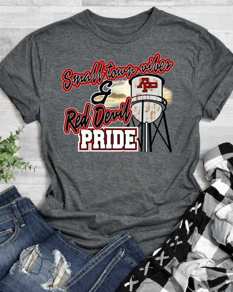 Small Town Vibes & Red Devil Pride DTF Transfer