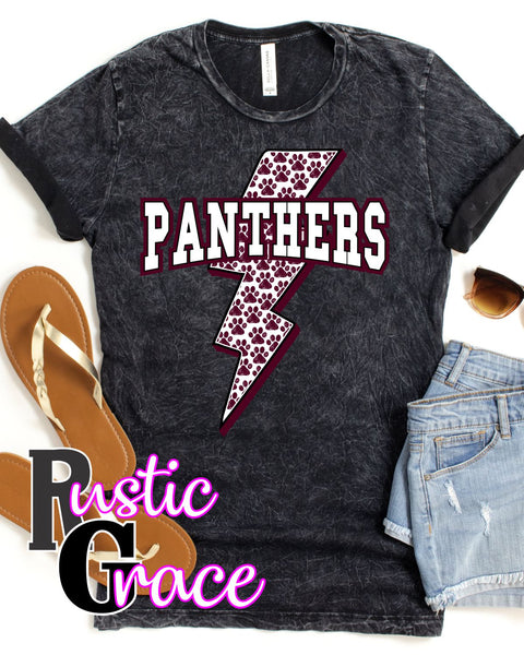 Rustic Grace Boutique Transfers Panthers Bolt Paws Transfer heat transfers vinyl transfers iron on transfers screenprint transfer sublimation transfer dtf transfers digital laser transfers white toner transfers heat press transfers