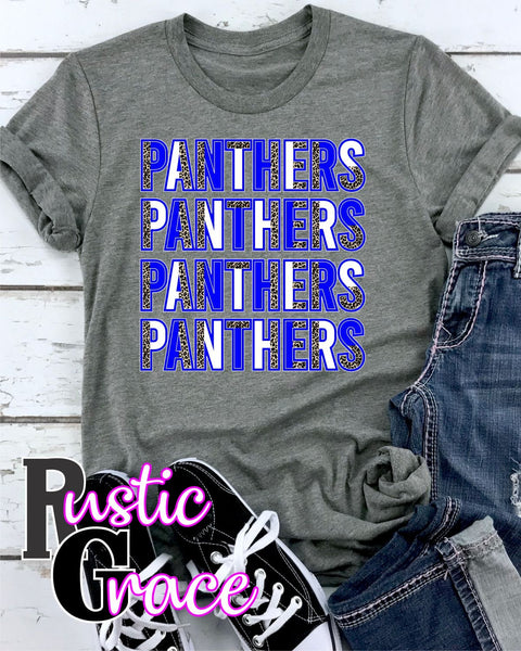 Rustic Grace Boutique Transfers Panthers Repeating Split Lettering Transfer heat transfers vinyl transfers iron on transfers screenprint transfer sublimation transfer dtf transfers digital laser transfers white toner transfers heat press transfers