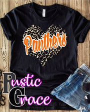 Rustic Grace Boutique Transfers Panthers Scribble Heart Transfer heat transfers vinyl transfers iron on transfers screenprint transfer sublimation transfer dtf transfers digital laser transfers white toner transfers heat press transfers
