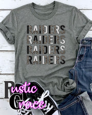 Rustic Grace Boutique Transfers Raiders Repeating Split Lettering Transfer heat transfers vinyl transfers iron on transfers screenprint transfer sublimation transfer dtf transfers digital laser transfers white toner transfers heat press transfers