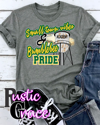 Rustic Grace Boutique Transfers Small Town Vibes & Academy Bumblebee Pride Transfer heat transfers vinyl transfers iron on transfers screenprint transfer sublimation transfer dtf transfers digital laser transfers white toner transfers heat press transfers