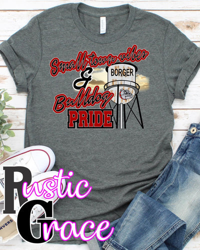 Rustic Grace Boutique Transfers Small Town Vibes and Borger Bulldog Pride Transfer heat transfers vinyl transfers iron on transfers screenprint transfer sublimation transfer dtf transfers digital laser transfers white toner transfers heat press transfers