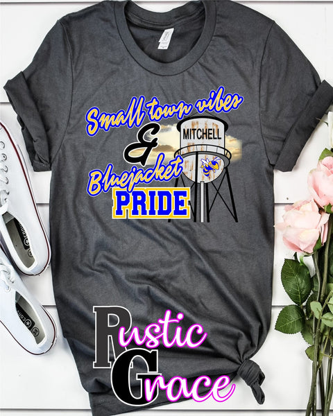 Rustic Grace Boutique Transfers Small Town Vibes & Bluejacket Pride Transfer heat transfers vinyl transfers iron on transfers screenprint transfer sublimation transfer dtf transfers digital laser transfers white toner transfers heat press transfers