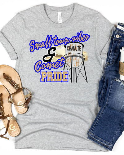 Rustic Grace Boutique Transfers Small Town Vibes & Chanute Comet Pride Transfer heat transfers vinyl transfers iron on transfers screenprint transfer sublimation transfer dtf transfers digital laser transfers white toner transfers heat press transfers
