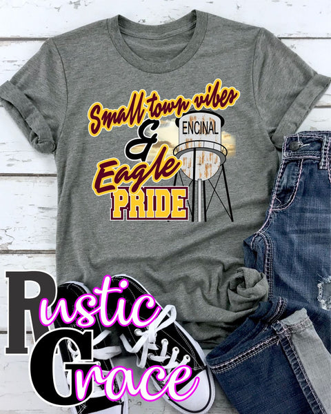 Rustic Grace Boutique Transfers Small Town Vibes & Encinal Eagle Pride Transfer heat transfers vinyl transfers iron on transfers screenprint transfer sublimation transfer dtf transfers digital laser transfers white toner transfers heat press transfers