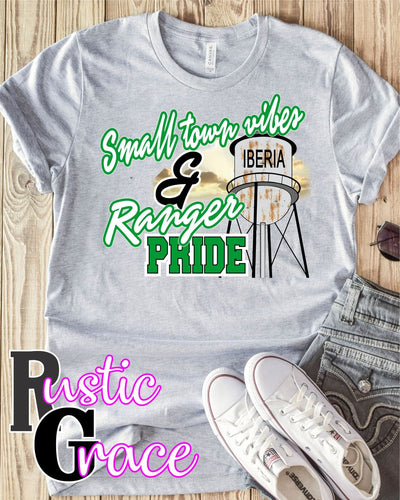 Rustic Grace Boutique Transfers Small Town Vibes & Iberia Ranger Pride Transfer heat transfers vinyl transfers iron on transfers screenprint transfer sublimation transfer dtf transfers digital laser transfers white toner transfers heat press transfers