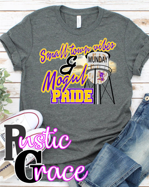 Rustic Grace Boutique Transfers Small Town Vibes & Munday Mogul Pride Transfer heat transfers vinyl transfers iron on transfers screenprint transfer sublimation transfer dtf transfers digital laser transfers white toner transfers heat press transfers