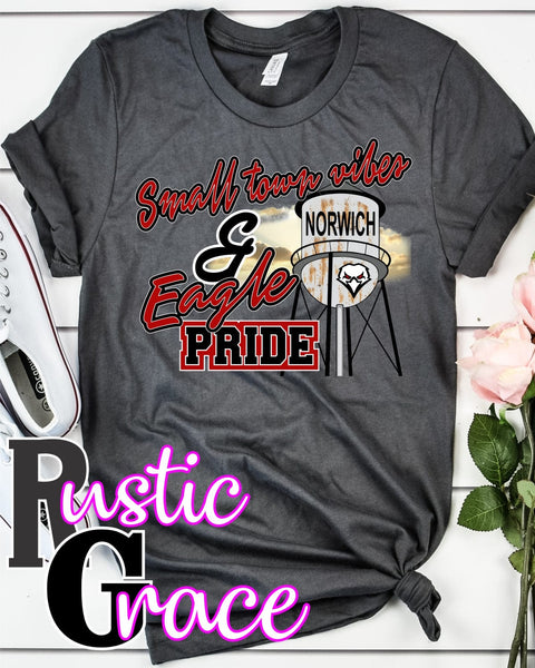 Rustic Grace Boutique Transfers Small Town Vibes & Norwich Eagle Pride Transfer heat transfers vinyl transfers iron on transfers screenprint transfer sublimation transfer dtf transfers digital laser transfers white toner transfers heat press transfers