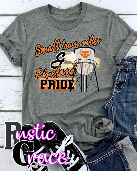 Rustic Grace Boutique Transfers Small Town Vibes & Pineland Pride Transfer heat transfers vinyl transfers iron on transfers screenprint transfer sublimation transfer dtf transfers digital laser transfers white toner transfers heat press transfers