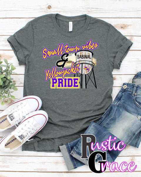 Rustic Grace Boutique Transfers Small Town Vibes & Sabinal Yellowjacket Pride Transfer heat transfers vinyl transfers iron on transfers screenprint transfer sublimation transfer dtf transfers digital laser transfers white toner transfers heat press transfers