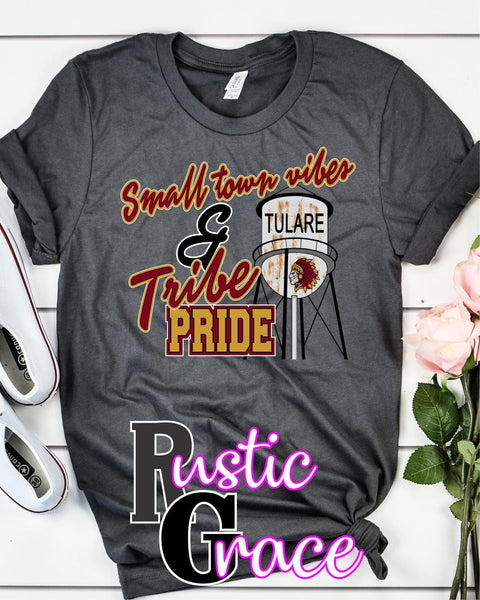 Rustic Grace Boutique Transfers Small Town Vibes & Tulare Tribe Pride Transfer heat transfers vinyl transfers iron on transfers screenprint transfer sublimation transfer dtf transfers digital laser transfers white toner transfers heat press transfers