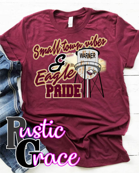 Rustic Grace Boutique Transfers Small Town Vibes & Warner Eagle Pride Transfer heat transfers vinyl transfers iron on transfers screenprint transfer sublimation transfer dtf transfers digital laser transfers white toner transfers heat press transfers