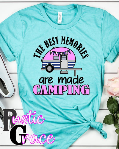 Camping Happy Place Sublimation Transfer, Ready to Press