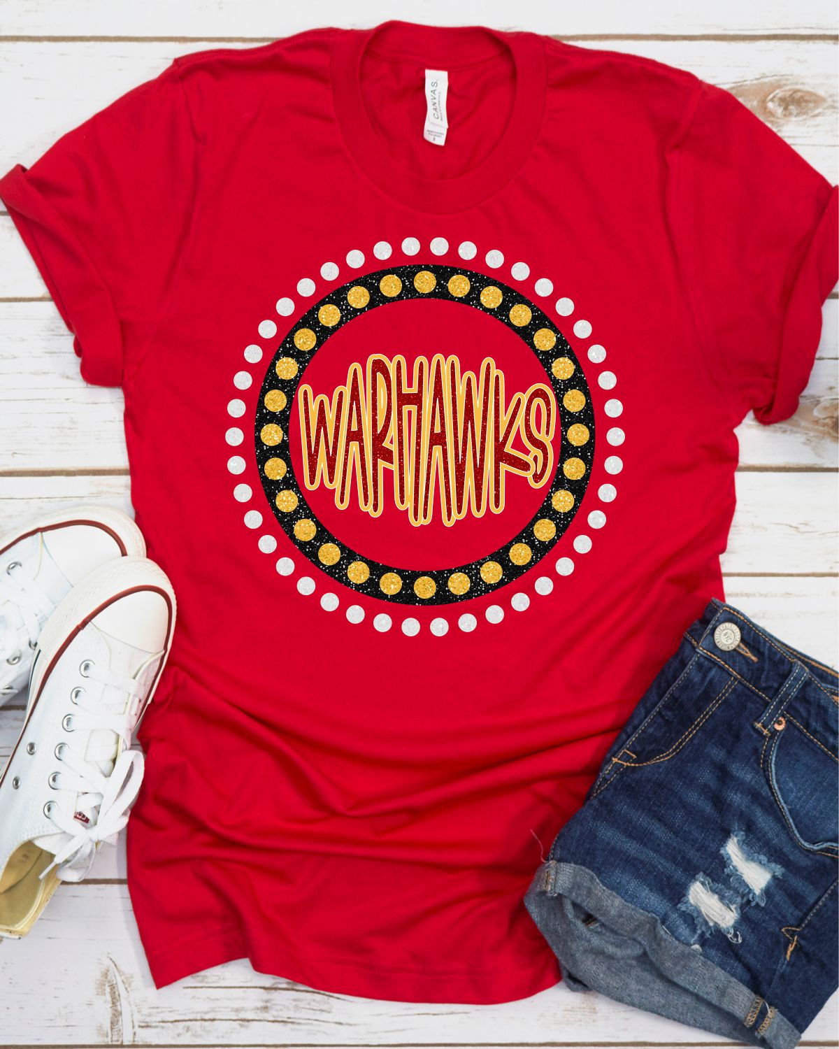 Rustic Grace Boutique Transfers Warhawks Spirit Circle Dot Transfer heat transfers vinyl transfers iron on transfers screenprint transfer sublimation transfer dtf transfers digital laser transfers white toner transfers heat press transfers