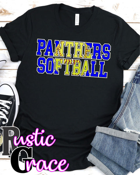 Rustic Grace Transfers Panthers Softball Words Transfer heat transfers vinyl transfers iron on transfers screenprint transfer sublimation transfer dtf transfers digital laser transfers white toner transfers heat press transfers