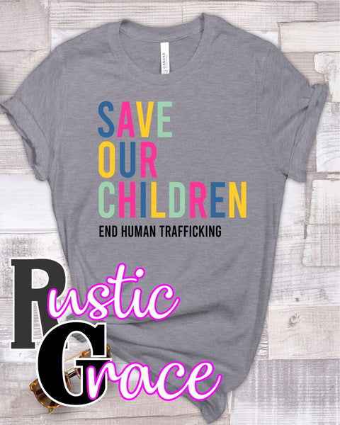 Rustic Grace Transfers Save Our Children Transfer heat transfers vinyl transfers iron on transfers screenprint transfer sublimation transfer dtf transfers digital laser transfers white toner transfers heat press transfers