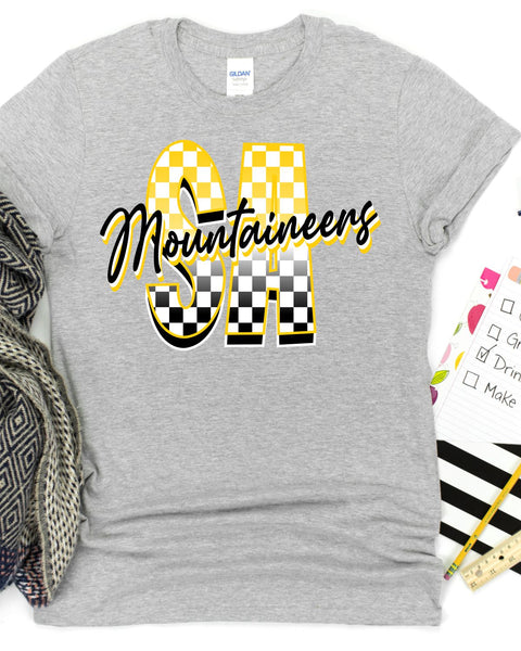 SA Mountaineers Checkered Letter Transfer