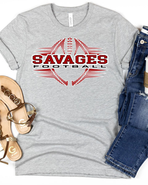 Savages Football Two Tone Transfer