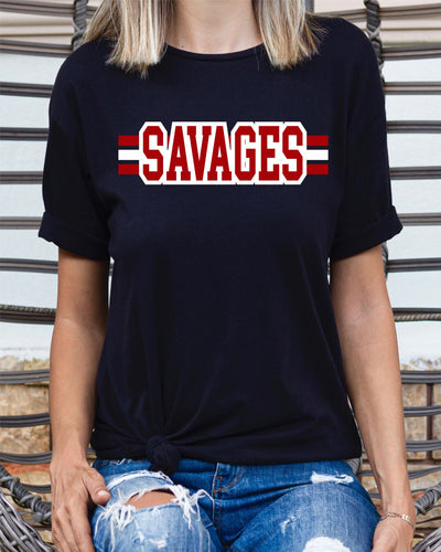 Savages Word with Lines Transfer