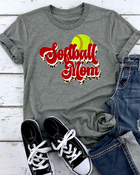 Softball Mom Retro Word DTF Transfer