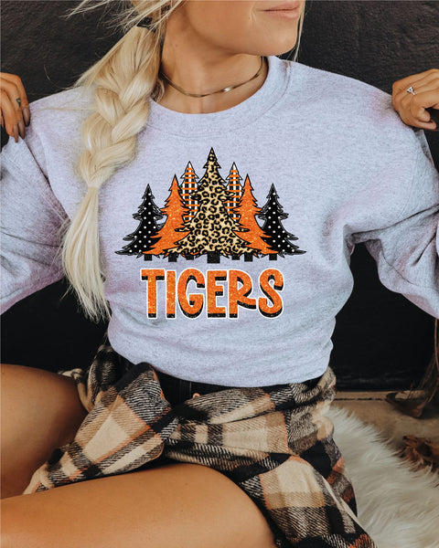 Tigers Christmas Trees DTF Transfer