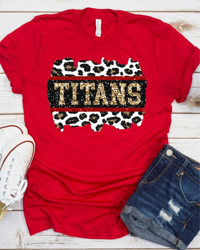 Titans Leopard Glitter Swash DTF Transfer