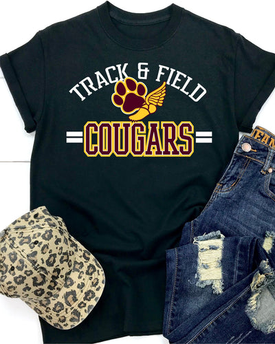 Track & Field Cougars DTF Transfer