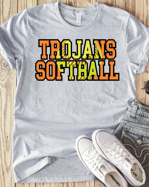 Trojans Softball Words DTF Transfer