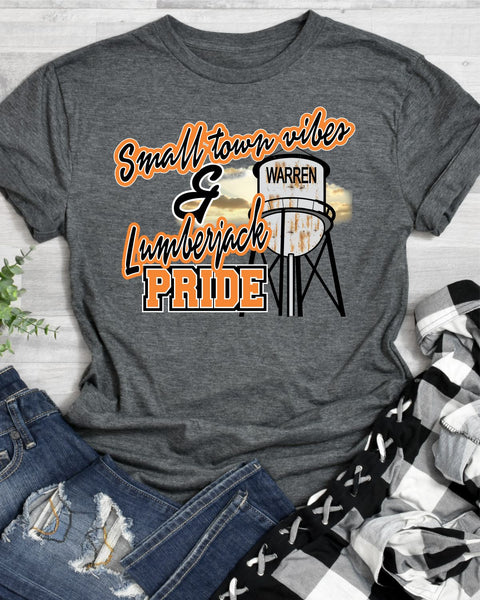 Small Town Vibes & Warren Lumberjack Pride DTF Transfer