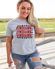 Weeping Water Indians Rectangle Dots DTF Transfer