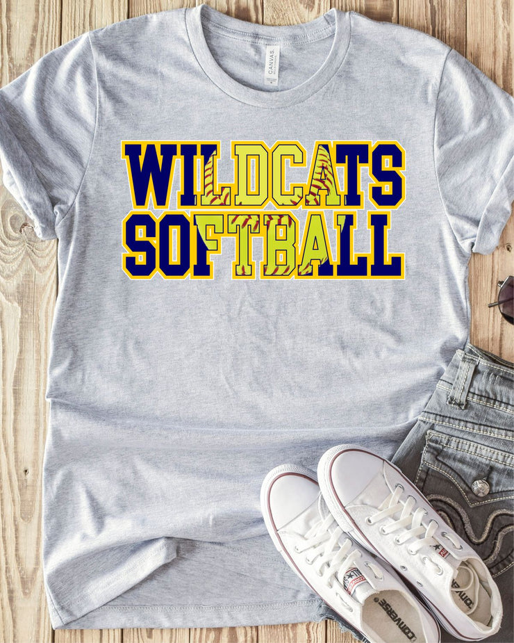 Wildcats Softball Words DTF Transfer