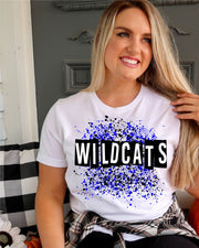 Wildcats Splatter Dots DTF Transfer