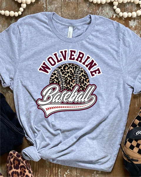 Wolverine Leopard Baseball Transfer